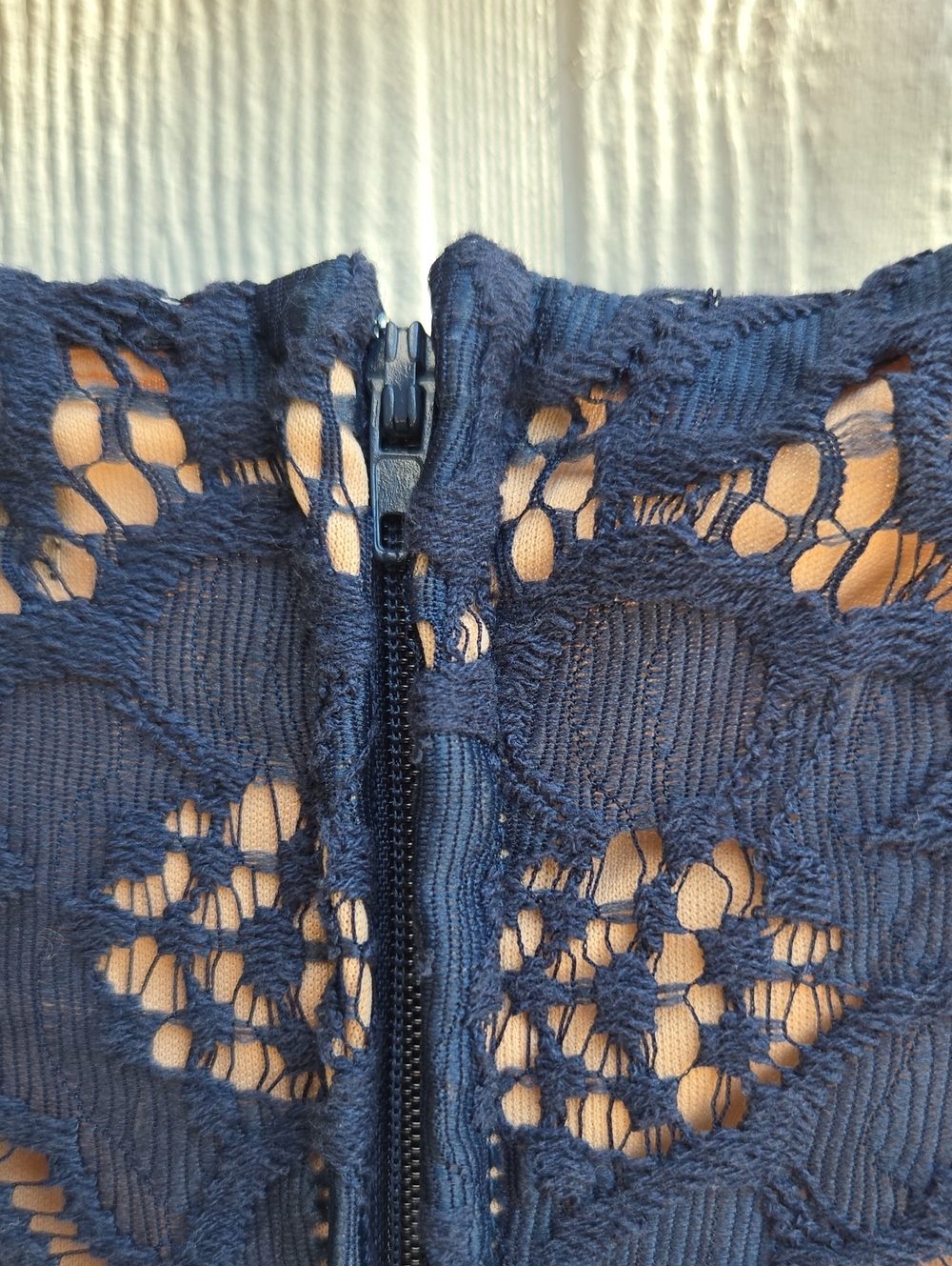City Studio | Navy Blue Lace Fit & Flare Dress (Junior's 1) - Picture 8 of 8